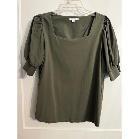 Chico's Tops - Chico's Sz 3 XL Puff Sleeve Blouse Top OLIVE office Work Classic Capsule